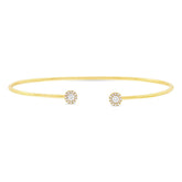 0.23ct 14k Yellow Gold Diamond Bangle